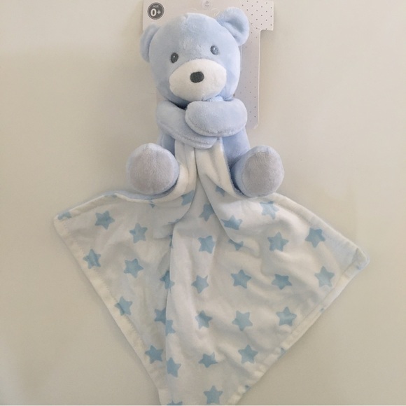 NEW Lovey Security Blanket Soft Baby Toy Little Blue Bear Gift 6M+ | Rene Rofe - Picture 1 of 11